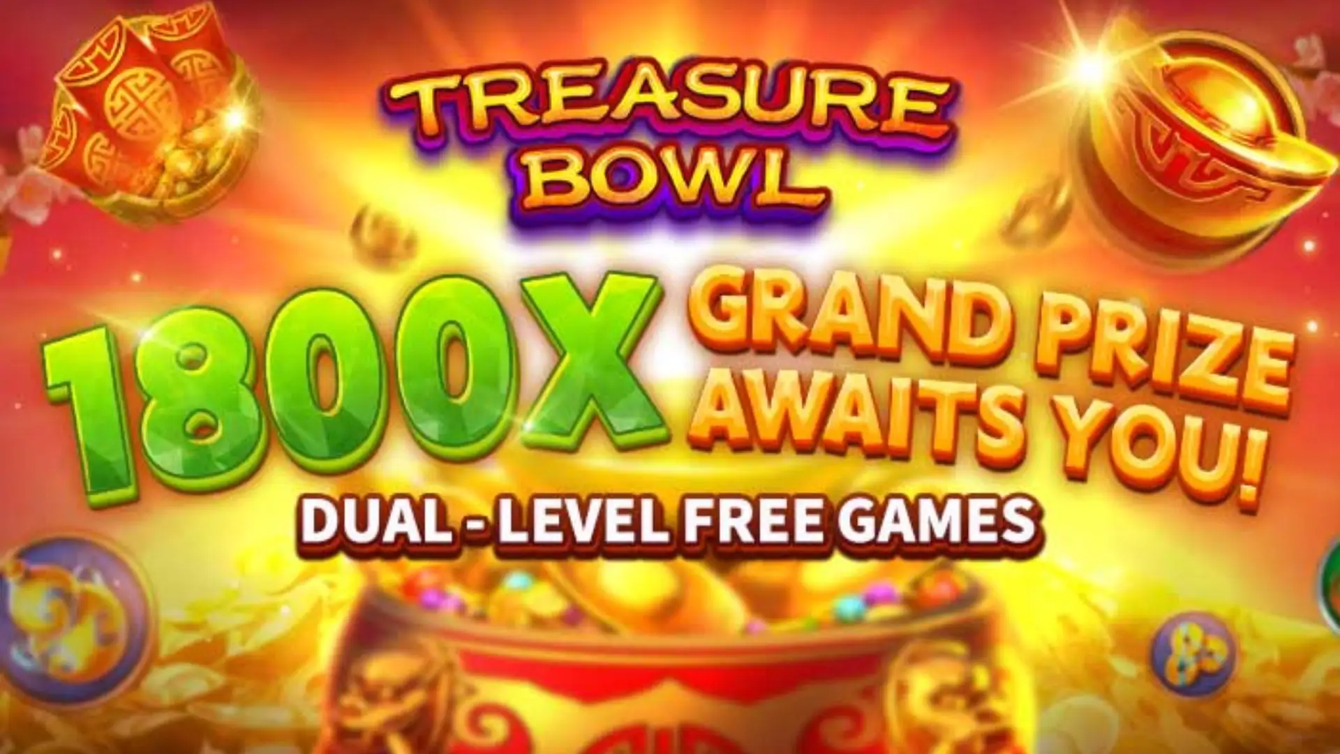 Multiplicadores Treasure Bowl arraialpg - 7777x Máximo com Tigela Dourada